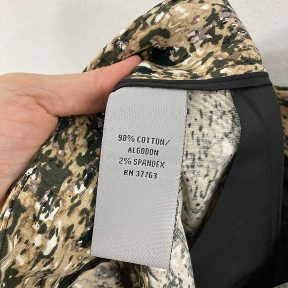 New Rafaella size 16 Black Tan Abstract Straight Leg Classic Fit Ankle Pants - Picture 3 of 12